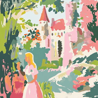 Hollowhill Presswork style, Midjourney V6.1: retro fairy-tale illustration