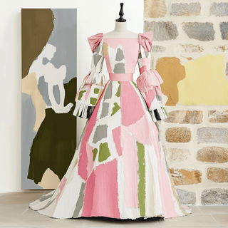 Hollowhill Presswork style, Midjourney V6.1: haute-couture fashion outfit