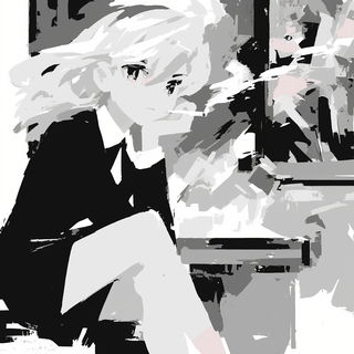 Hollowhill Presswork style, Midjourney V6.1: black-and-white manga comic strip