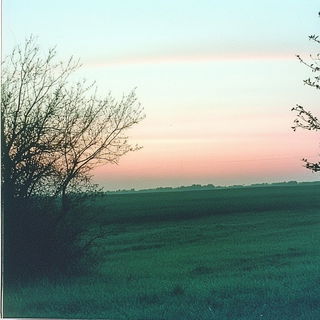 Blackline Astral Folklore style, Midjourney V6.1: realistic landscape photograph of quiet dawn