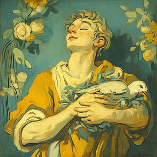 Paleored Fossilarium style, Midjourney V6.1: classical 18th-century oil painting