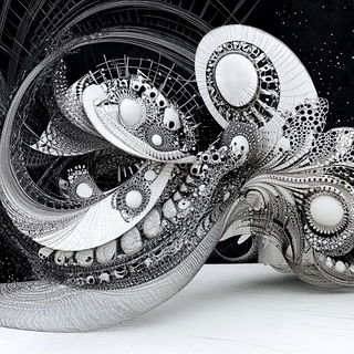 Spherette style, Midjourney V6.1: abstract 3D render