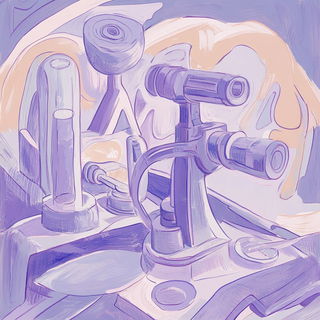 Aeromarbled style, Midjourney V6.1: editorial illustration for popular scientific magazine cover