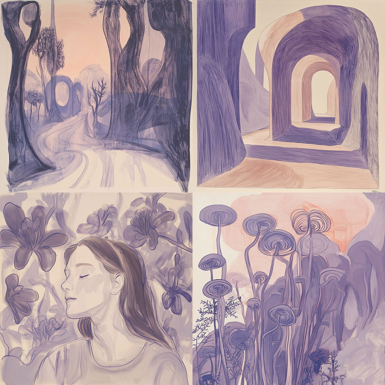 Aeromarbled style, Midjourney V6.1, render 1 of 4