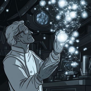 Ornacurva style, Midjourney V6.1: editorial illustration for popular scientific magazine cover