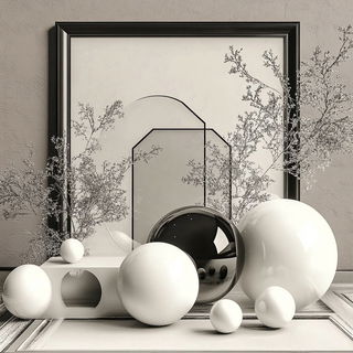 Azurite Terracottaism style, Midjourney V6.1: abstract 3D render
