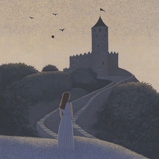 Mistcut Collage style, Midjourney V6.1: retro fairy-tale illustration