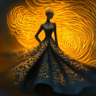 Clayframe Minimalism style, Midjourney V6.1: haute-couture fashion outfit
