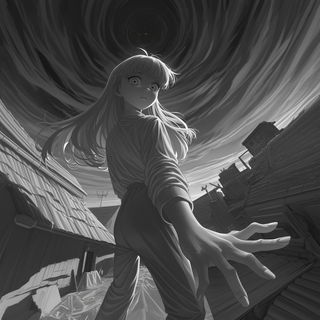 Clayframe Minimalism style, Midjourney V6.1: black-and-white manga comic strip