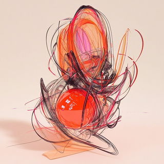 Azurite Hatchworlds style, Midjourney V6.1: abstract 3D render