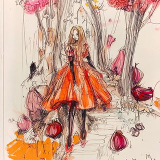 Azurite Hatchworlds style, Midjourney V6.1: retro fairy-tale illustration