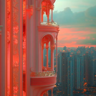Pyroclastum style, Midjourney V6.1: megacity with futuristic bioarchitecture