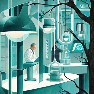 Aorticastellation style, Midjourney V6.1: editorial illustration for popular scientific magazine cover