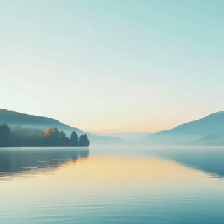 Umbra Transit Studio style, Midjourney V6.1: realistic landscape photograph of quiet dawn