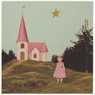 Cairn Anime Panorama style, Midjourney V6.1: retro fairy-tale illustration