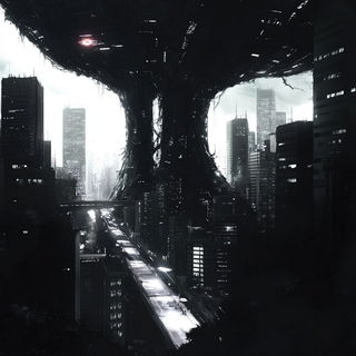 Needle Eden style, Midjourney V6.1: megacity with futuristic bioarchitecture