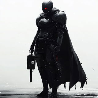 Needle Eden style, Midjourney V6.1: concept art character design of retropunk steam knight