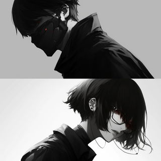 Needle Eden style, Midjourney V6.1: black-and-white manga comic strip