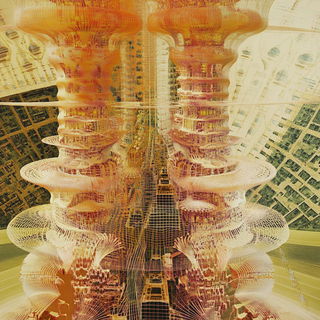 Ornascale style, Midjourney V6.1: megacity with futuristic bioarchitecture