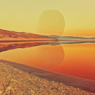 Ornascale style, Midjourney V6.1: realistic landscape photograph of quiet dawn