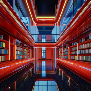 Stratford Observatory style, Midjourney V6.1: Midlibrary