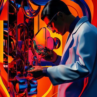 Stratford Observatory style, Midjourney V6.1: editorial illustration for popular scientific magazine cover