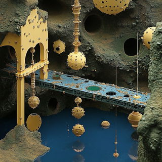 Neon Stringtheatre style, Midjourney V6.1: abstract 3D render
