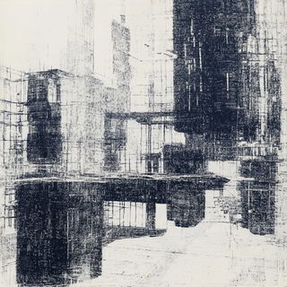 Contourpioneer style, Midjourney V6.1: megacity with futuristic bioarchitecture