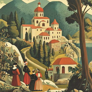 Enamelwild style, Midjourney V6.1: classical 18th-century oil painting