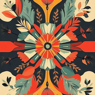 Enamelwild style, Midjourney V6.1: creative pattern composition