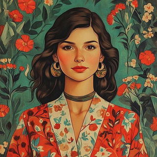 Enamelwild style, Midjourney V6.1: photographic portrait of female protagonist