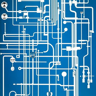 Pastel Loomworld style, Midjourney V6.1: technical infrastructure blueprint schematics
