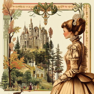 Tenon Eclipse style, Midjourney V6.1: retro fairy-tale illustration