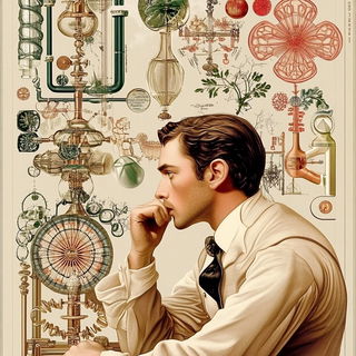 Tenon Eclipse style, Midjourney V6.1: editorial illustration for popular scientific magazine cover