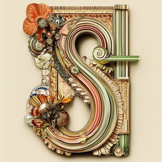 Tenon Eclipse style, Midjourney V6.1: typographic composition with large letters