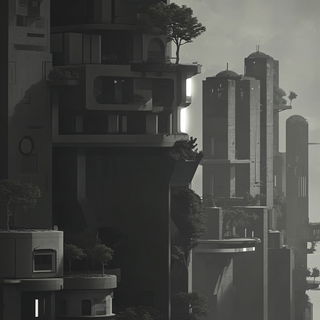 Harborlimn style, Midjourney V6.1: megacity with futuristic bioarchitecture