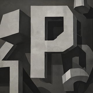 Harborlimn style, Midjourney V6.1: typographic composition with large letters