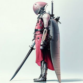 Stopframe Tilekin style, Midjourney V6.1: concept art character design of retropunk steam knight