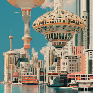 Graphite Grottoism style, Midjourney V6.1: megacity with futuristic bioarchitecture