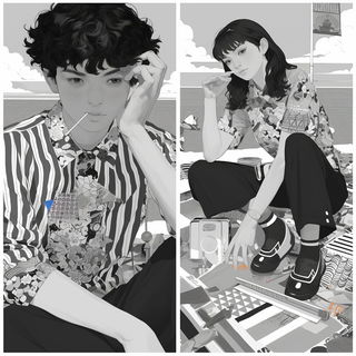 Graphite Grottoism style, Midjourney V6.1: black-and-white manga comic strip
