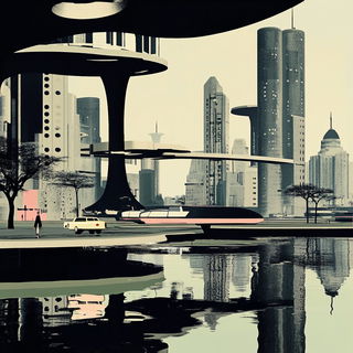 Inkforged Metamanga style, Midjourney V6.1: megacity with futuristic bioarchitecture