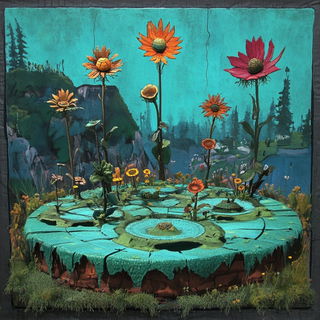 Inkpath Topography style, Midjourney V6.1: traditional folk art