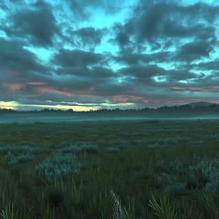Inkpath Topography style, Midjourney V6.1: realistic landscape photograph of quiet dawn