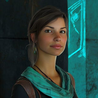Inkpath Topography style, Midjourney V6.1: photographic portrait of female protagonist