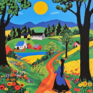 Cosmabazaar style, Midjourney V6.1: traditional folk art