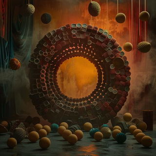 Ferrospectra style, Midjourney V6.1: abstract 3D render