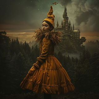Ferrospectra style, Midjourney V6.1: retro fairy-tale illustration