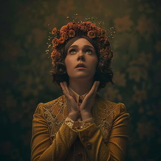 Ferrospectra style, Midjourney V6.1: photographic portrait of female protagonist