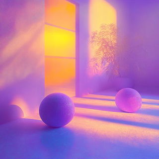Prismere Ruins style, Midjourney V6.1: abstract 3D render