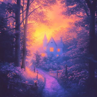 Prismere Ruins style, Midjourney V6.1: retro fairy-tale illustration